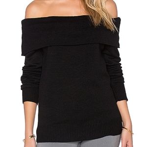 Black off the shoulder sweater by Backstage